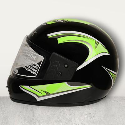 NOAX ISI MARKED KING OF HELMET UNISEX RIDDING HELMET TOP SELLING(DD-807 Motorbike Helmet(Green)