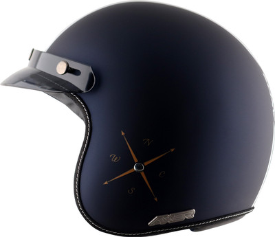 Axor Retro Jet Euro Globe Motorbike Helmet(Dull, Red, Blue)