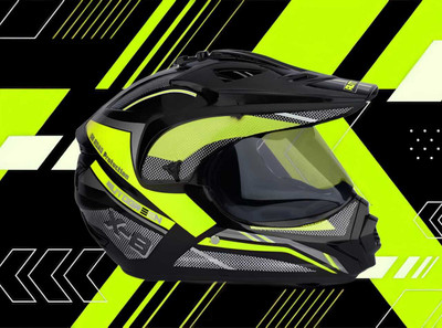 Agx Autogreen X8 ABS Material with polycarbonate Visor Motorbike Helmet(Green)