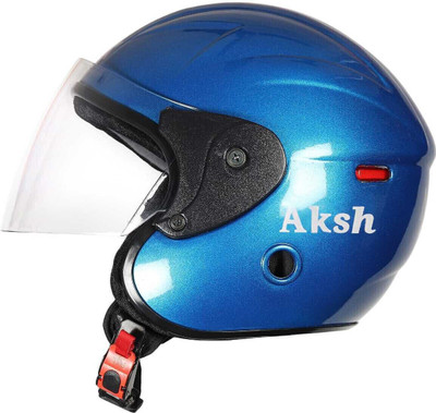 NOAX OPEN FACE HELMET ISI MARKED SOLID BODY UNISEX HELMET PACK OF 2 Motorbike Helmet(Blue)