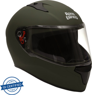 ROYAL ENFIELD Quest Full Face with Visor Helmet Motorbike Helmet(Battle Green)
