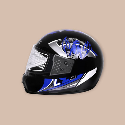 NOAX KING OF HELMET UNISEX OPEN FACE motorbike HELMET-Blue124 Motorbike Helmet(Blue)