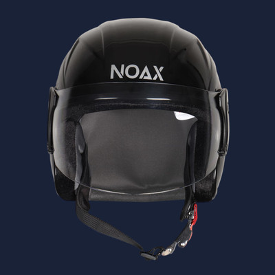 NOAX unisex open face helmet for safty679 Motorbike Helmet(Black)