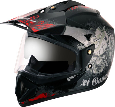 VEGA Off Road D/V Gangster Motorbike Helmet(Black Red)