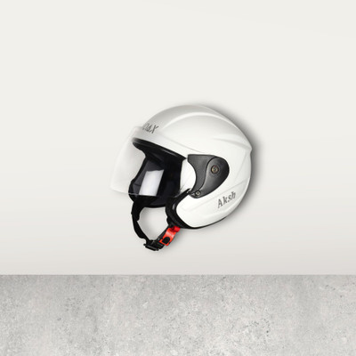 Font Unisex Full Face Helmet For Motorbikes -661-ABC Motorbike Helmet(White)