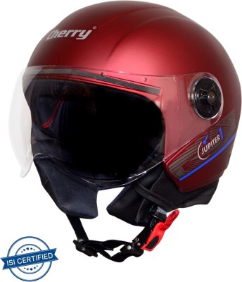 Cherry Jupiter Plus Open Face Motorbike Helmet(MAHROON RED)