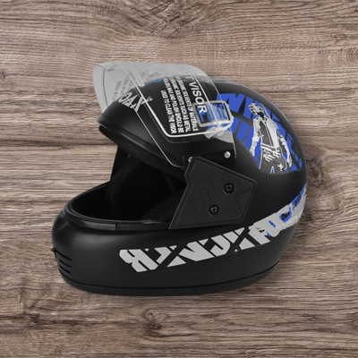NOAX HELMET KING FULL FACE & ISI MARKED FOR UNISEX ((SL-161 Motorbike Helmet(Blue)