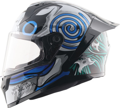 VEGA Sonic Saw Motorbike Helmet(BLACK BLUE)