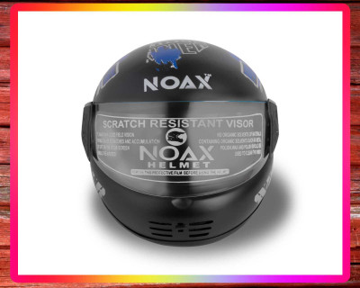 NOAX ISI MARKED FULL FACE HELMET FOR SAFE RIDING UNISEX BUYY_70 Motorbike Helmet(Blue)