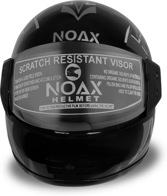 NOAX UNISEX SAFETY HELMET ONROAD HELMET- TWO WHEELER,BIKE & SCOOTER (SL-1820 Motorbike Helmet(Black)