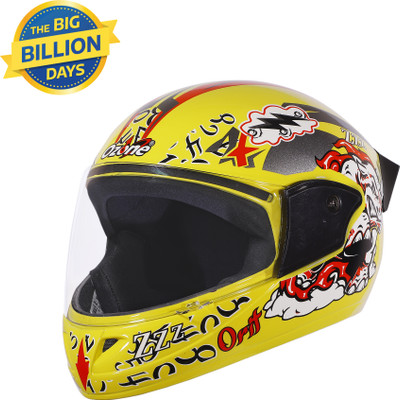 OZONE mix spidr_helmet_oznH27 Motorbike Helmet(Yellow)