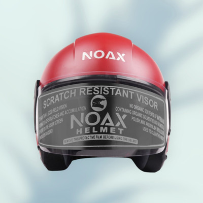 NOAX unisex safty helmet for riders_54-391 Motorbike Helmet(Red)