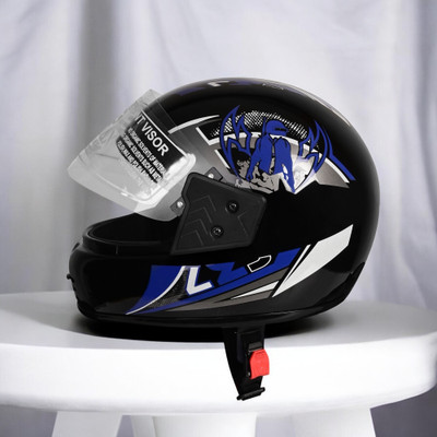 NOAX ISI MARKED KING OF HELMET UNISEX RIDDING HELMET TOP SELLING(DD-259 Motorbike Helmet(Blue)