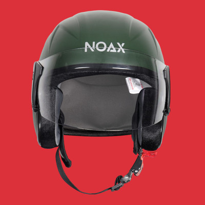 NOAX unisex open face helmet for safty214 Motorbike Helmet(Green)