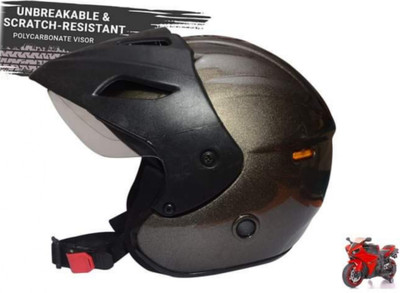 MonteX-1 New_Helmet_chromefullface12 Motorbike Helmet(Black)