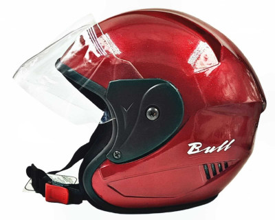 Save Life Red Track Half Face Helmet | ISI Certified, Lightweight & Stylish Design Motorbike Helmet(Red)