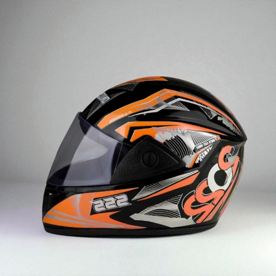 FOROLY Jazz 2022 with Rainbow Visor ABS Material (KK-1) Motorbike Helmet(Orange)