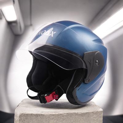 NOAX KING OF HELMET UNISEX OPEN FACE motorbike HELMET-124 Motorbike Helmet(Blue)