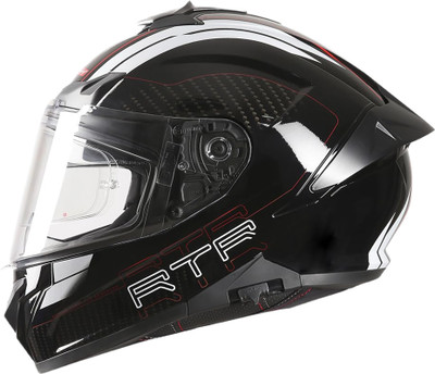 TVS Racing Hurricane Series Motorbike Helmet(White & Red)