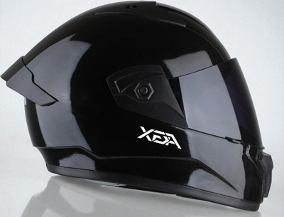 TRINOS Wonder ISI Certified Helmet with Anti UV Polycarbonate Visor ABS Material (KK-1) Motorbike Helmet(Black)