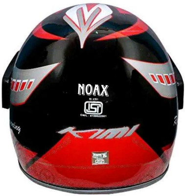 NOAX full face red helmet unisex66 Motorbike Helmet(Black)