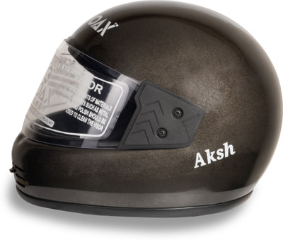 NOAX 6 Jaali Silver Black glossy full Face Motorbike Helmet(Silver)