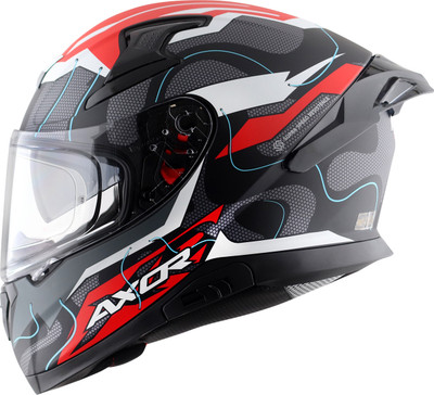 Axor Apex Dynamo Motorbike Helmet(Dull Black Red)