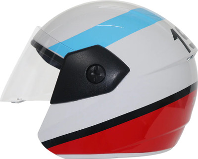 TVS Racing Kids Graphics Half face Motorbike Helmet(White)