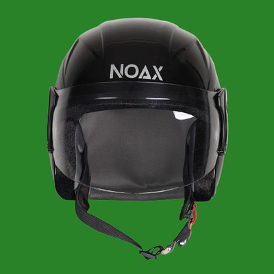 NOAX KING OF HELMET UNISEX OPEN FACE motorbike HELMET_45 Motorbike Helmet(Black)