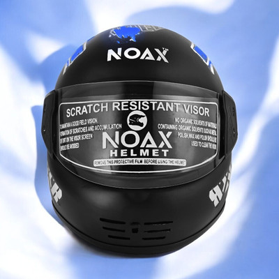 NOAX unisex full face good hard quality helmet-Green272 fk_97 Motorbike Helmet(Blue)