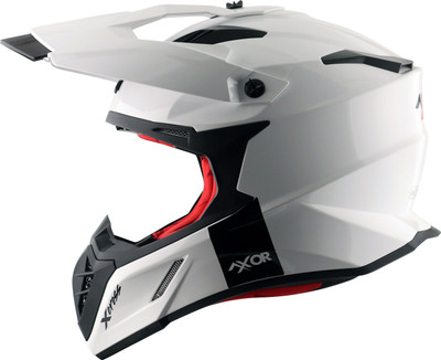 Axor X-Cross Motorbike Helmet(White Red)