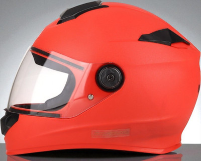 TRINOS Adien-2 with Anti UV PC Visor ABS Material Unisex (NN-1) Motorbike Helmet(Red)