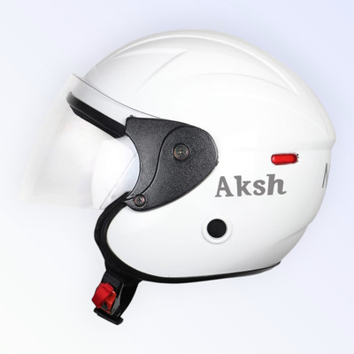 NOAX ISI marked helmet solid unisex helmet (fk259 Motorbike Helmet(White)