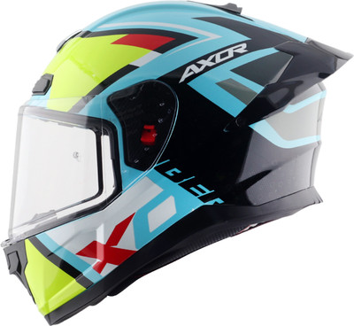 Axor Saber X-Sport Motorbike Helmet(Black Neon Yellow)