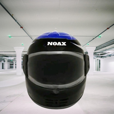 NOAX blue full face helmet unisex32 Motorbike Helmet(Black)