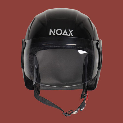 NOAX KING OF HELMET UNISEX OPEN FACE motorbike HELMET_69 Motorbike Helmet(Black)