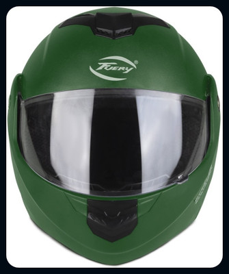 fuery Flipup Transparent visor Green TFU-95_New Motorbike Helmet(Green)