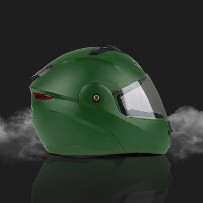 fuery Transparent visor flipup TFU-54 Motorsports Helmet(Green)