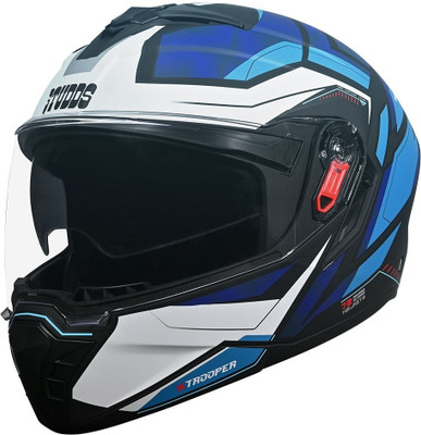 STUDDS Trooper D2 Motorbike Helmet(MATT BLACK BLUE)