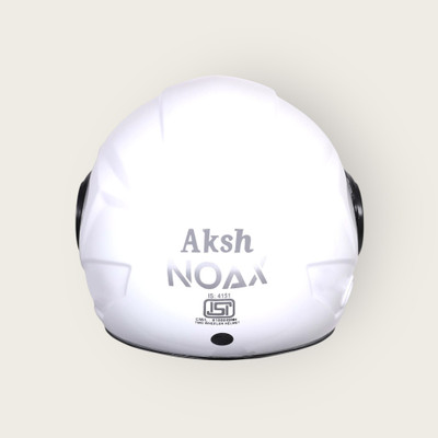 NOAX BRANDED ISI MARKED HELMET FOR UNISEX GENDER KEEP SAFE RIDING (SLFK-879 Motorbike Helmet(White)
