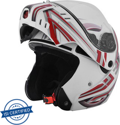 STUDDS Ninja 3G D1 Motorbike Helmet(White N2)