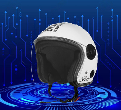 OZONE JSR_ HELMET_OPEN-FACE_SUPER QUALITY_AD@034 Motorbike Helmet(White)