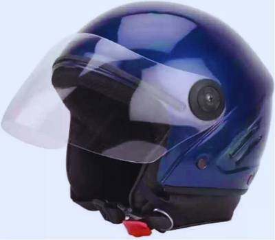 LUCOUS _BLUE Track Half Face Helmet With ISI Certified WEAR HELMAT RIDE SAFELY Motorbike Helmet
