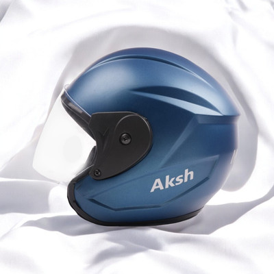 NOAX SAFETY HELMET FOR ONROAD RIDDING SOLID MATERIAL-TWO WHEELER(SLFK-AT-1639 Motorbike Helmet(Blue)