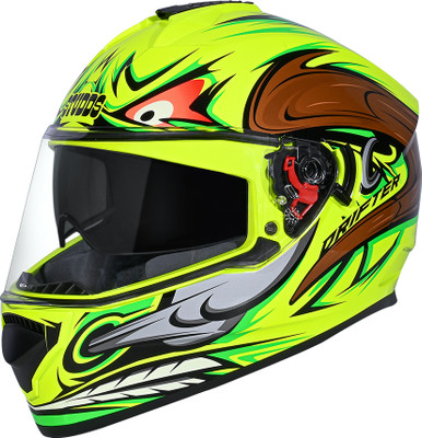 STUDDS Drifter D4 Motorbike Helmet(YELLOW N12)