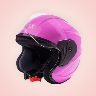 Font Unisex Full Face Helmet For Motorbikes -675A Motorbike Helmet(Pink)