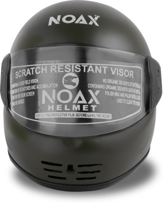 NOAX Full face Simple Green matt Motorbike Helmet(Green)