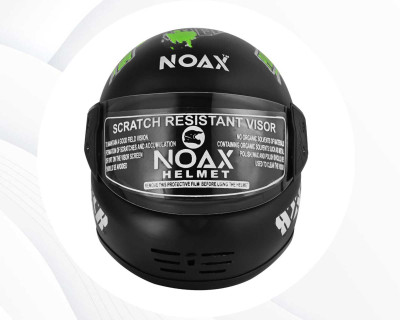 NOAX UNISEX QUALITY SOLID ISI MARKED UNISEX HELMET FULL FACE RIDING SL-228 Motorbike Helmet(Green)