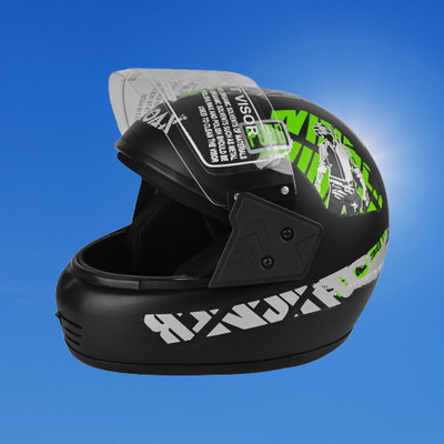 NOAX UNISEX SAFETY HELMET ONROAD HELMET- TWO WHEELER,BIKE & SCOOTER (SL-1428 Motorbike Helmet(Green)