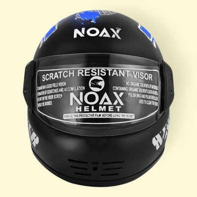 NOAX HELMET KING FULL FACE & ISI MARKED FOR UNISEX ((SL-138 Motorbike Helmet(Blue)